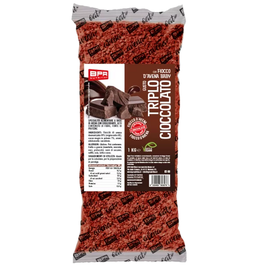 FIOCCHI D’AVENA AROMATIZZATI 1kg – TRIPLO CIOCCOLATO